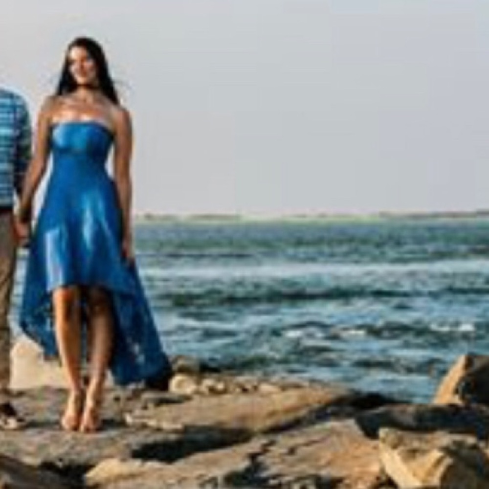 Stunning lace blue high-low dress!